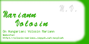 mariann volosin business card